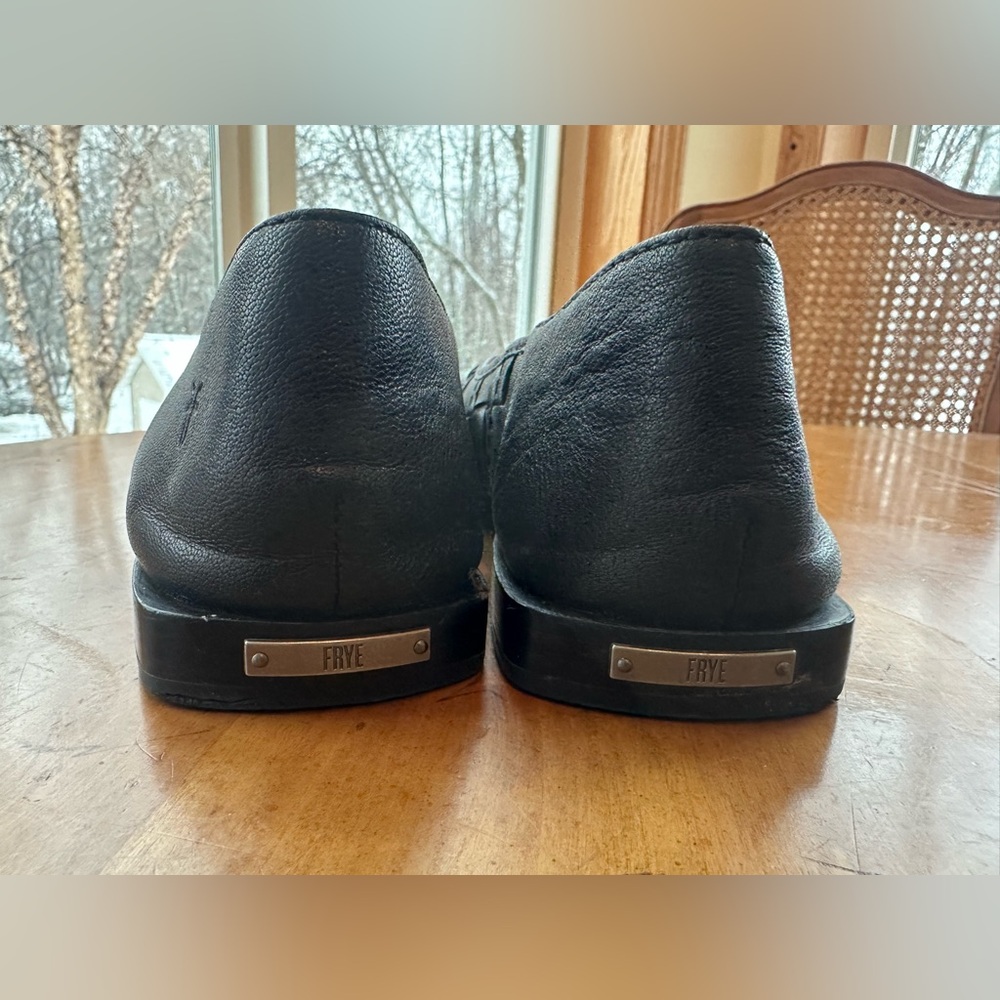 Frye Claire Woven Leather Ballet Flats in black size 9 - Picture 5 of 10